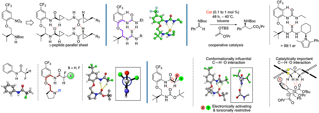 Illustration of Martin Smith's research into non-covalent interations in catalysis and structure