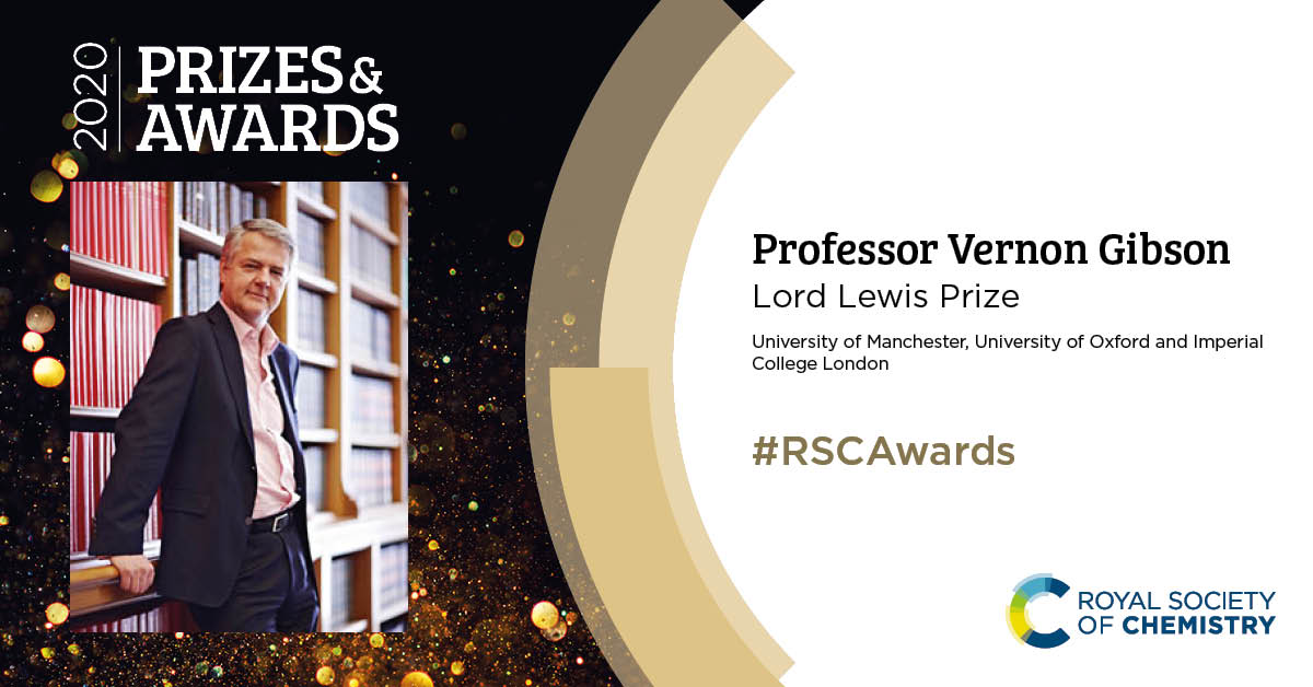 RSC 2020 Awards Professor Vernon Gibson