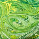 Picture of swirling green and blue
