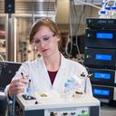Photo of person in a laboratory undertaking research