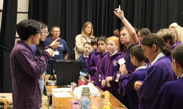 School pupils taking part in the Waste Age activity at the University of Oxford