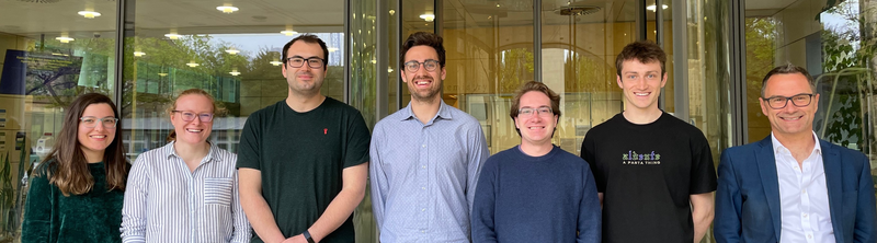 The team of authors: Diana Berheci, Jessica Crompton, Joshua Field, Benedict Williams, Timothy Davidson, Benjamin Shennan and Prof. Darren Dixon (left to right).