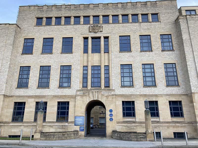 Photo of the front of the Inorganic Chemistry Laboratory building