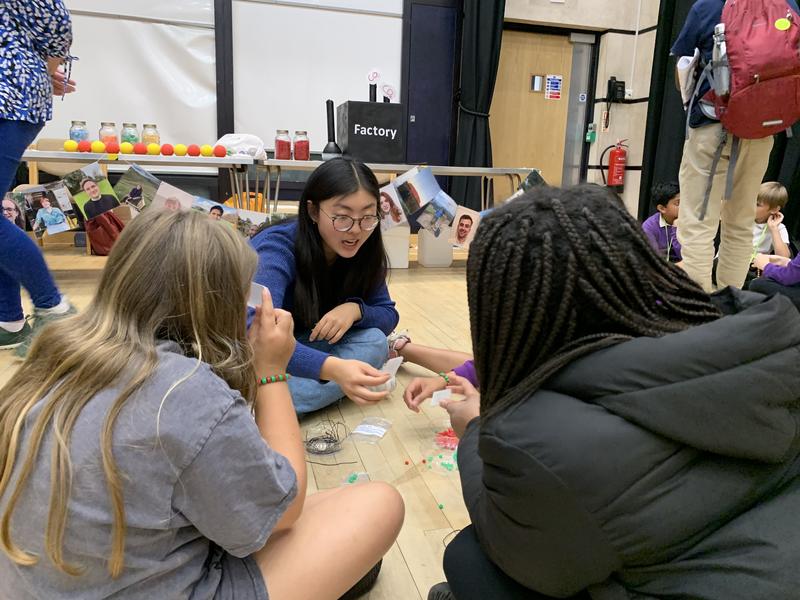 School pupils taking part in the Waste Age activity at the University of Oxford