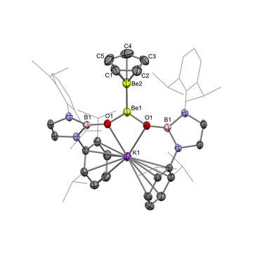 A complex with a highly polarized Be–Be bond.